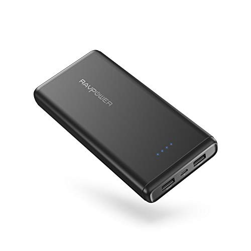 Power Bank Portable Charger 20000mAh RAVPower USB External Battery Pack Dual iSmart USB Ports Ultra Compact Phone Charger Compatible with iPhone 11 Pro Max Galaxy S10 Note 10 iPad Pro Android Devices