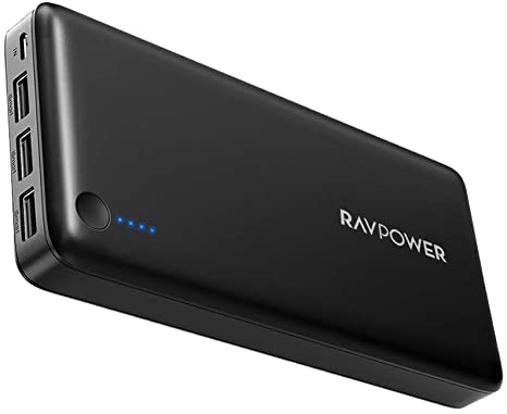 Power Bank RAVPower 26800mAh Portable Charger Battery Pack Total 5.5A Output External Battery 3 Ports Portable Phone Charger Compatible with iPhone 11 Pro Max SE iPad Samsung Galaxy S10 Note10 Pixel