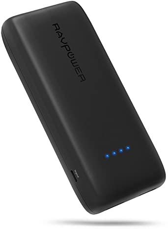 RAVPower 12000mAh Portable Charger Battery Pack (iSmart 2.0 Technology, Dual 2.4A Output, 2A Input, Full Protection + UL94 V-0 Fire-retardant Casing)