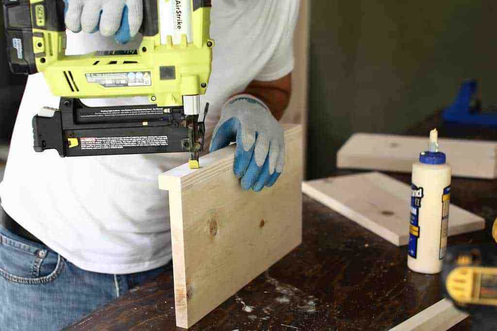 attaching trim to shelf board