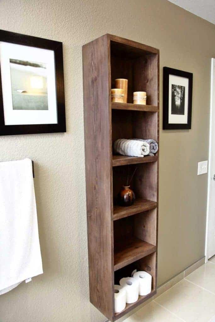 DIY Bathroom Floating Shelf