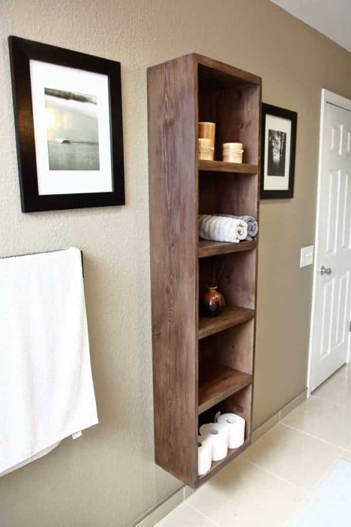 DIY Bathroom Floating Shelf