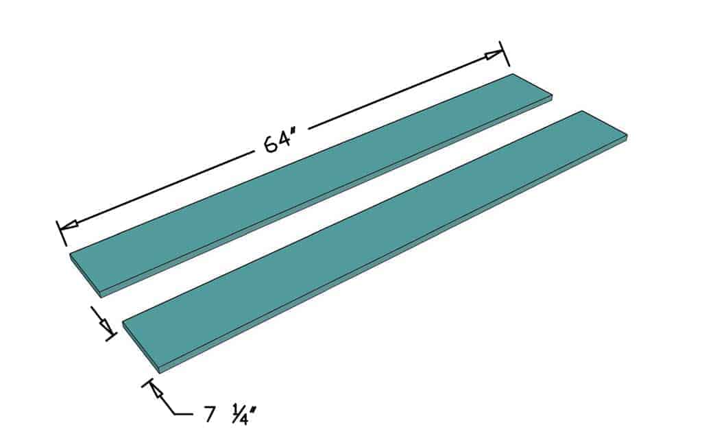 cutting boards for back of DIY bathroom floating shelf