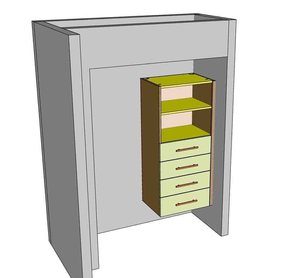 attach closet DIY Closet Organizer to the walls inside the closet