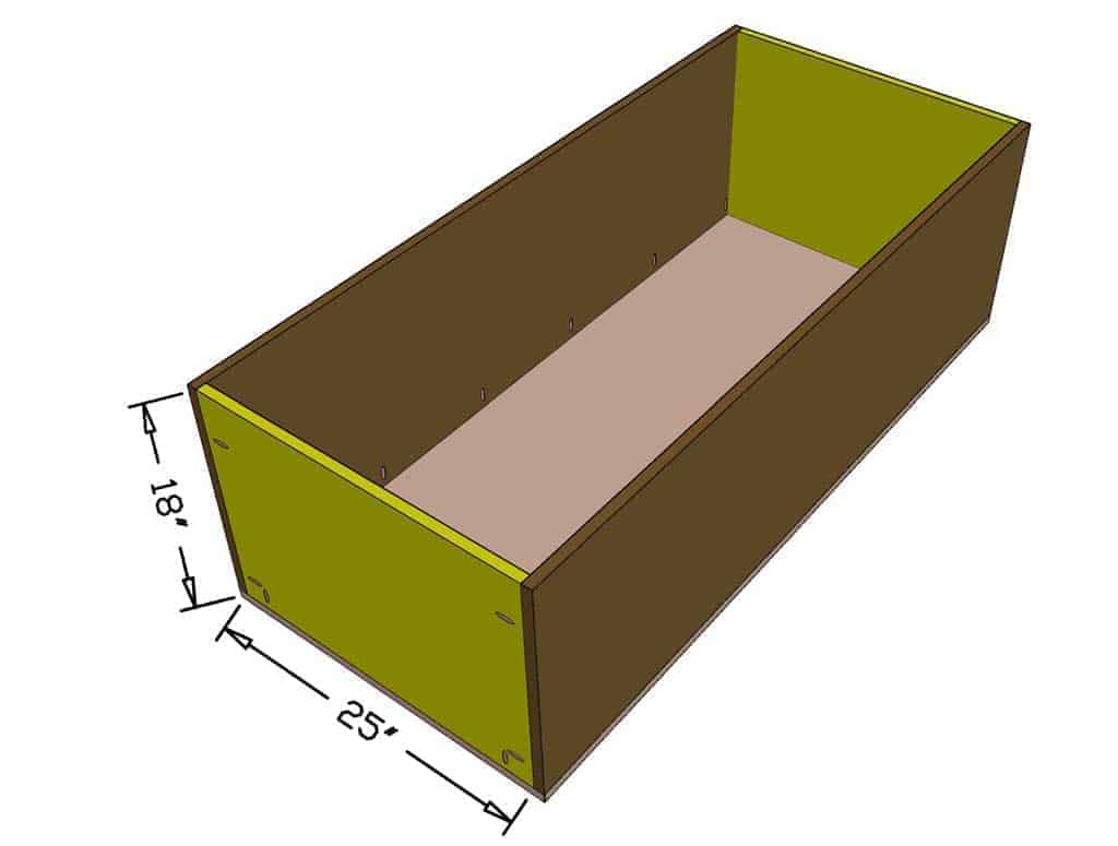 attaching bottom and top piece of the DIY Closet Organizer