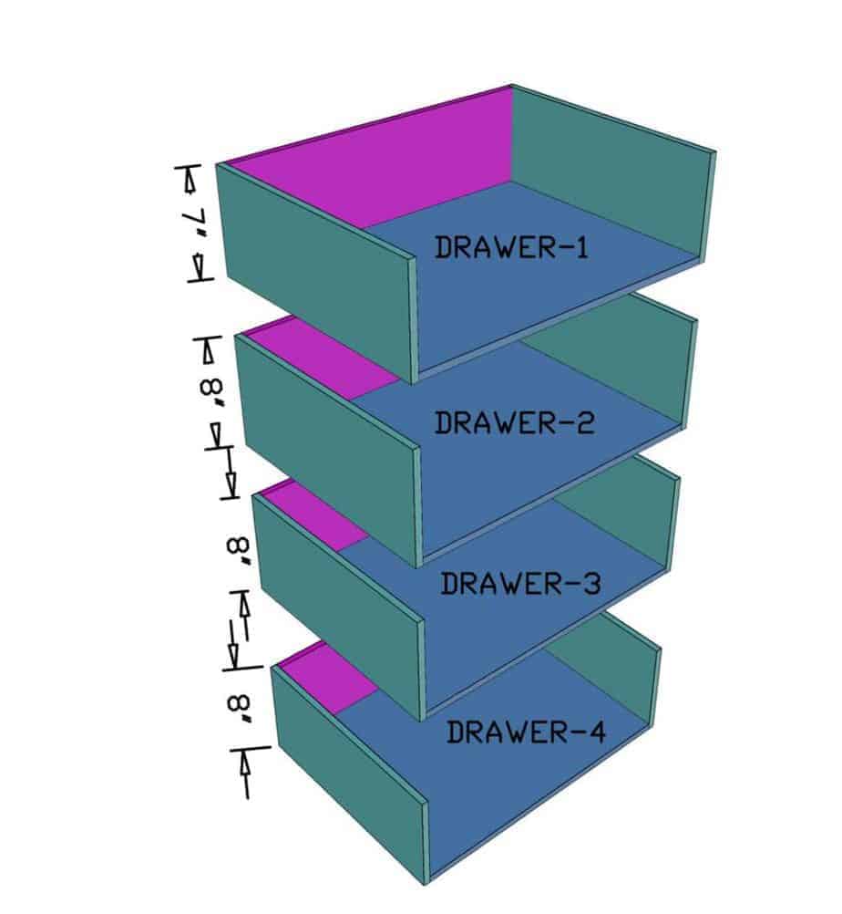 building drawer boxes for the DIY Closet Organizer