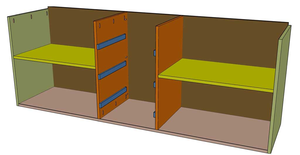 installing drawer slides for the DIY Garage Cabinets