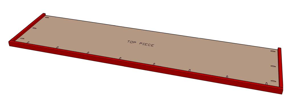 attaching side pieces to the top of the DIY Garage Cabinets