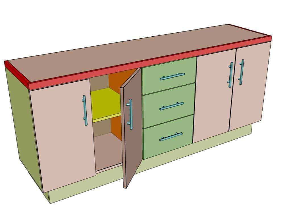 DIY Garage Cabinets with drawers