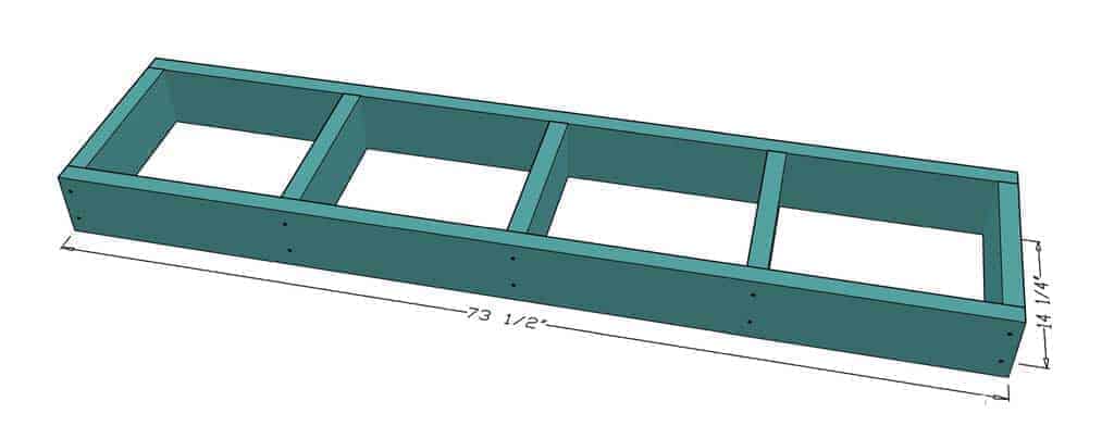 building a base from 2x6 for the DIY Garage Cabinets