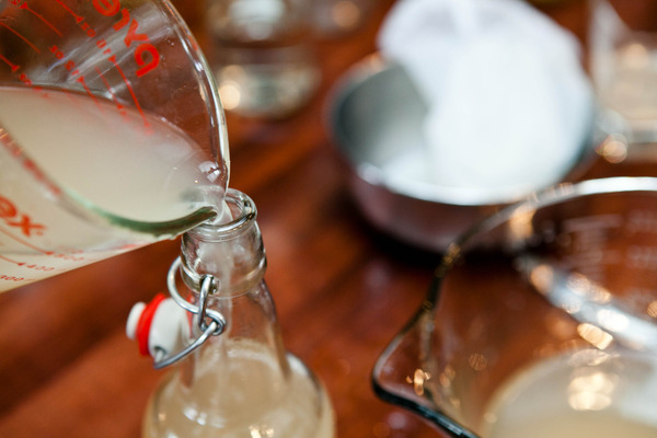 Filling Jars Ginger Beer