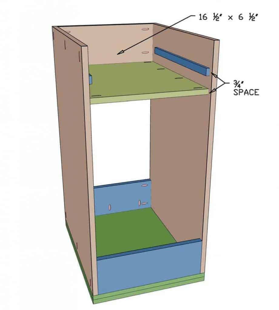 attaching plywood under drawer box