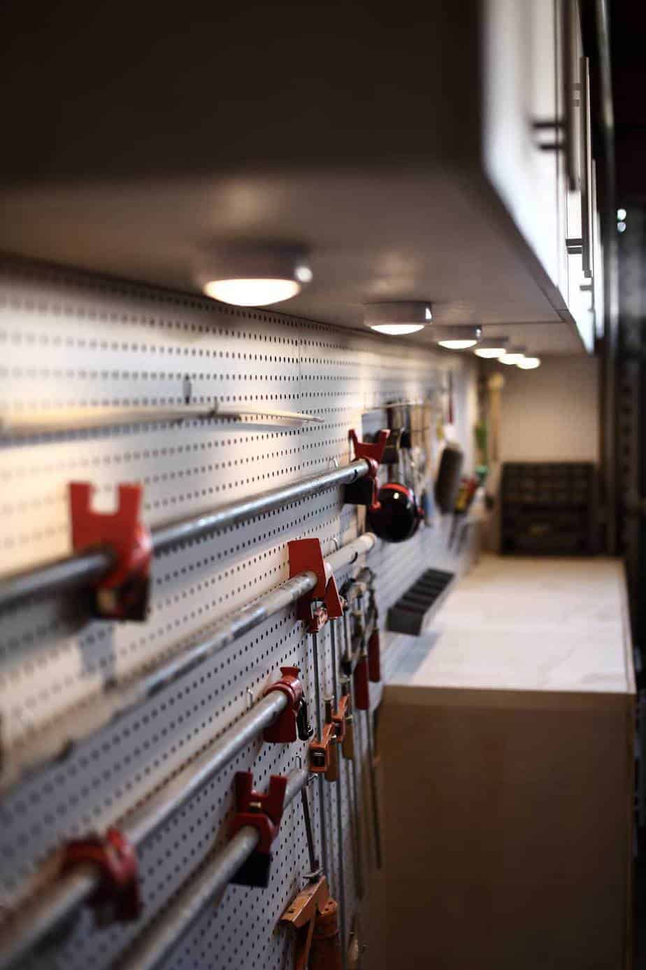 LED lights for DIY Pegboard Wall