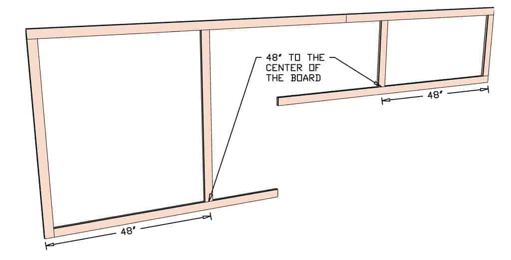 frame for DIY Pegboard Wall