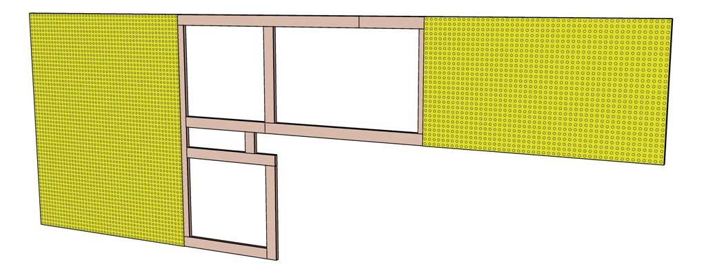 attaching pegboard to 1x3 boards