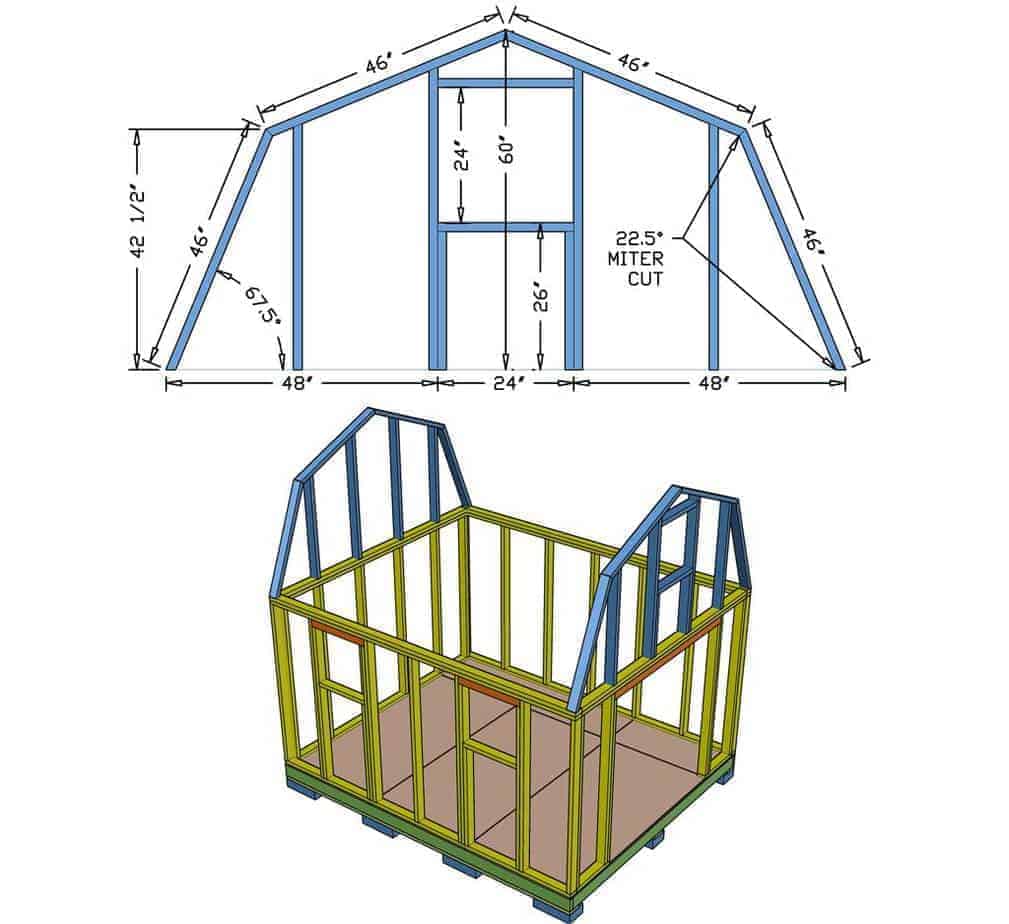 making trusses for Two Story 10x12 DIY Shed