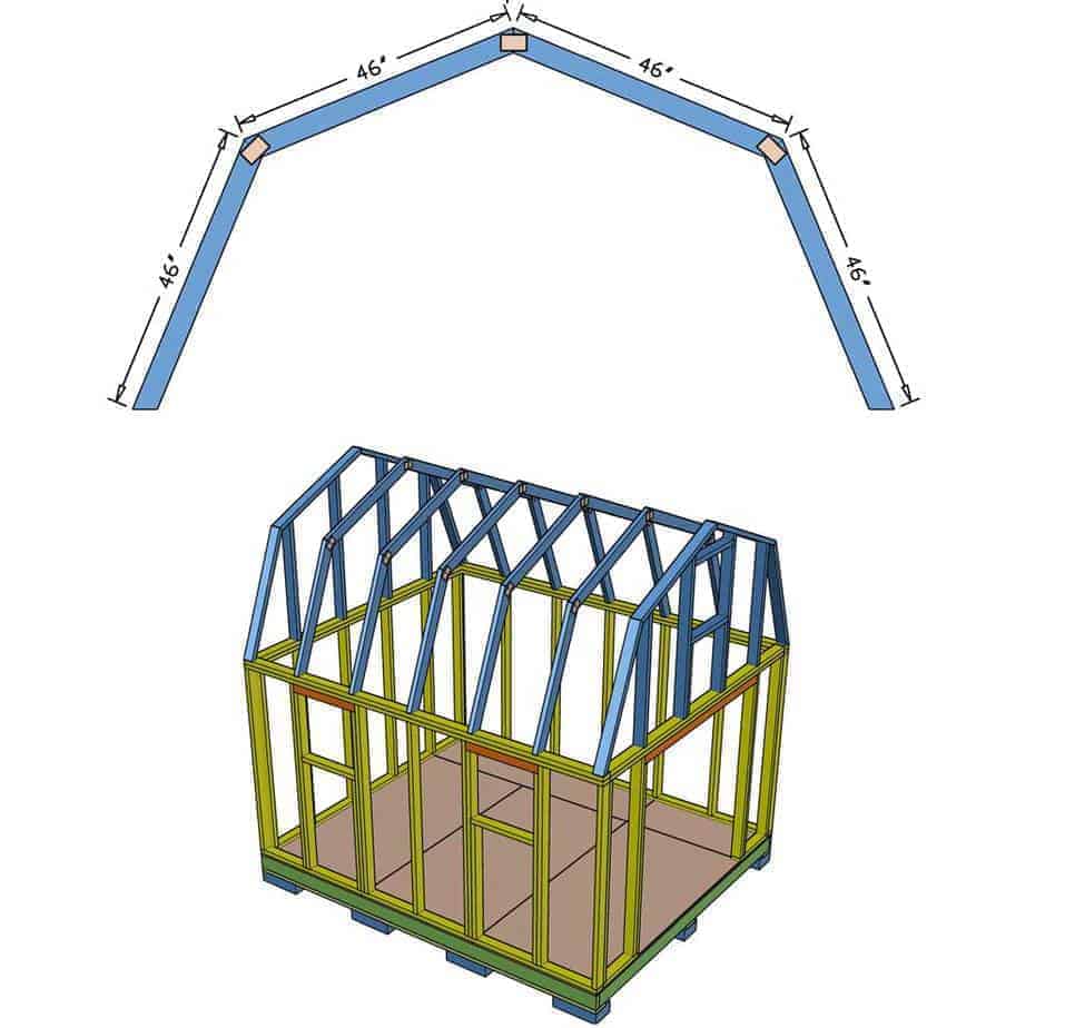 building trusses for Two Story 10x12 DIY Shed