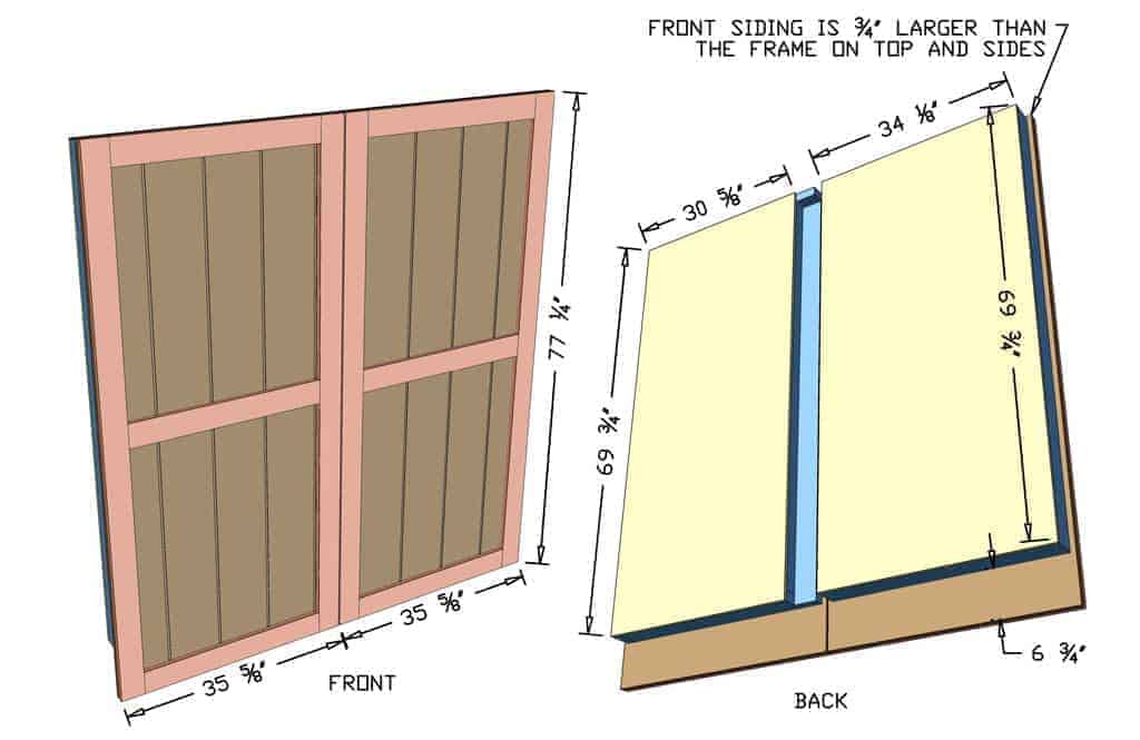 building a double doors for a Two Story 10x12 DIY Shed