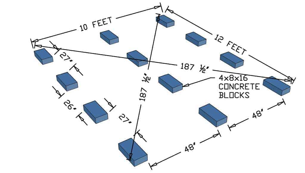 concrete blocks for shed foundation