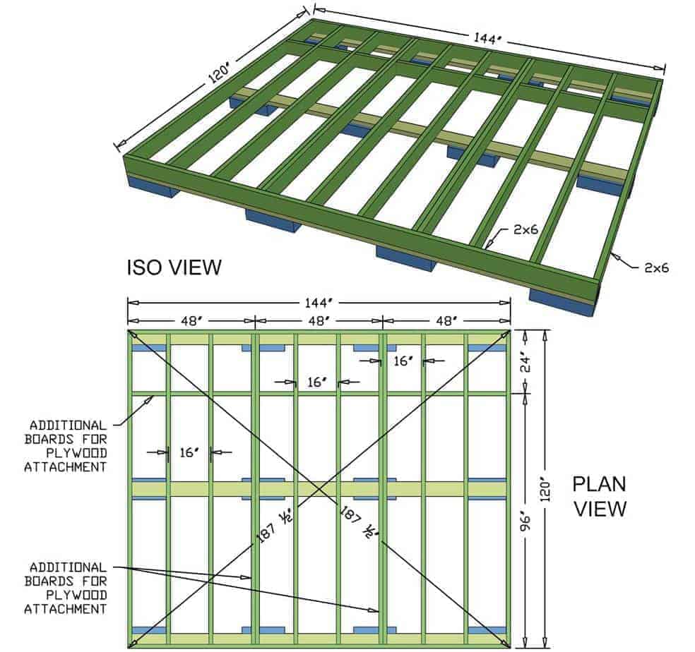 building a foundation framing for Two Story 10x12 DIY Shed