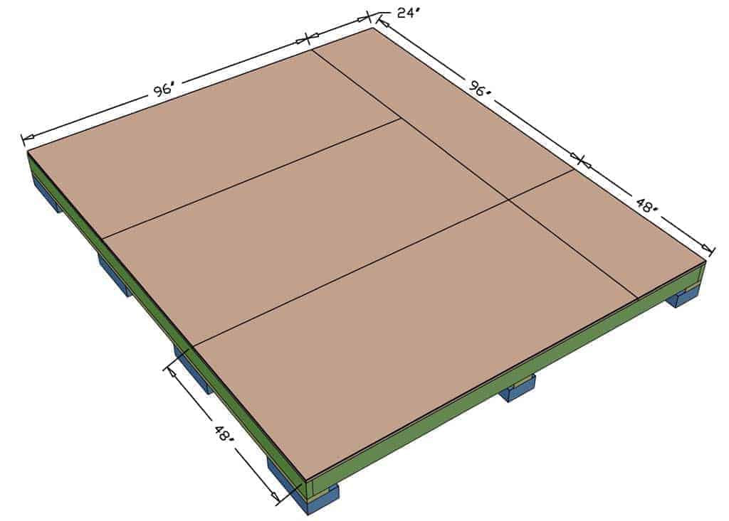 covering foundation with plywood for Two Story 10x12 DIY Shed