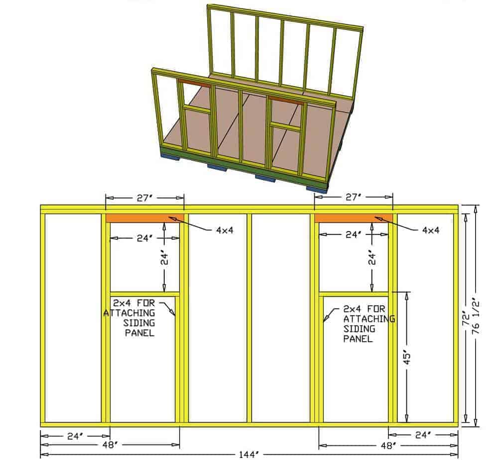 building wall with windows for a diy shed