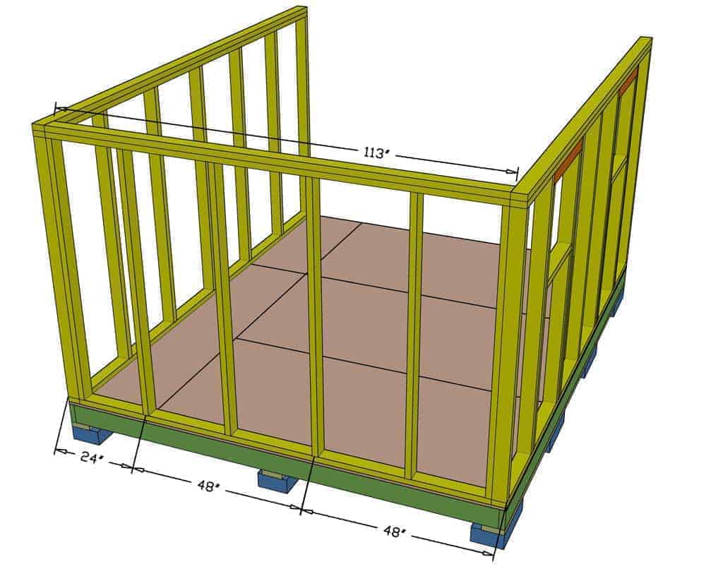 building wall for a shed