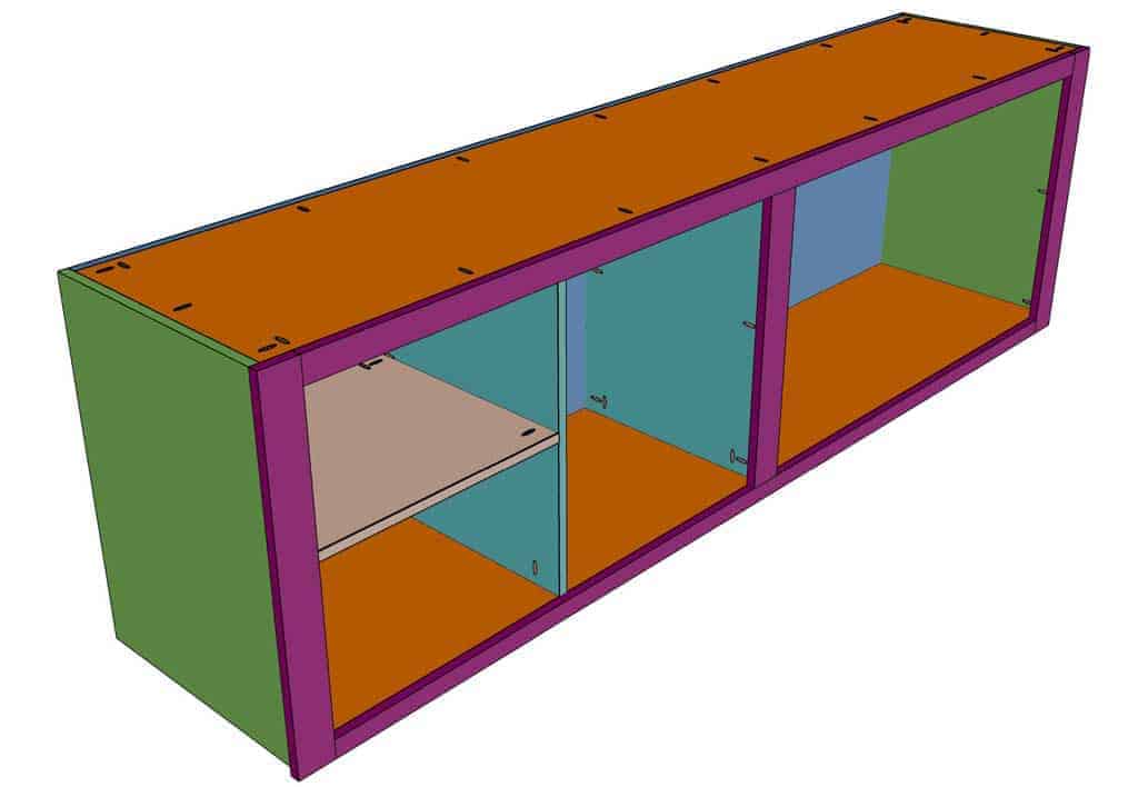 attaching face frame to the cabinet