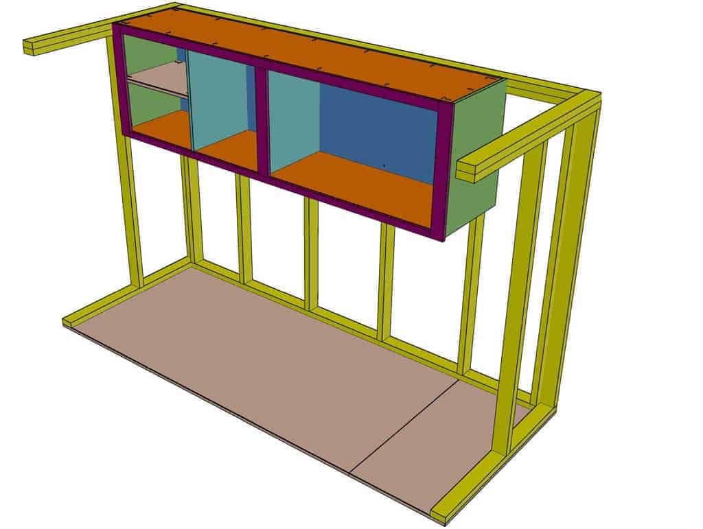 attaching cabinet frame to the wall