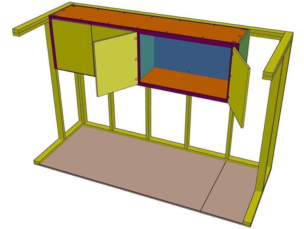 attaching door cabinets