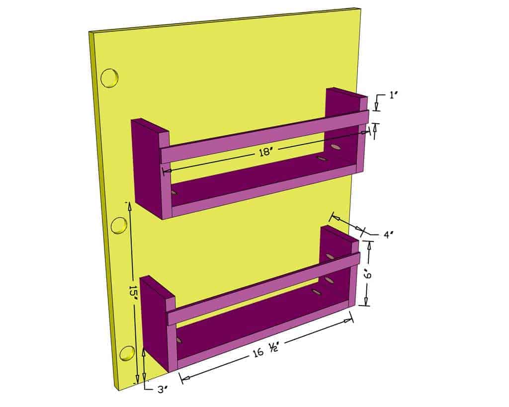 attaching cubbies to the door of cabinets