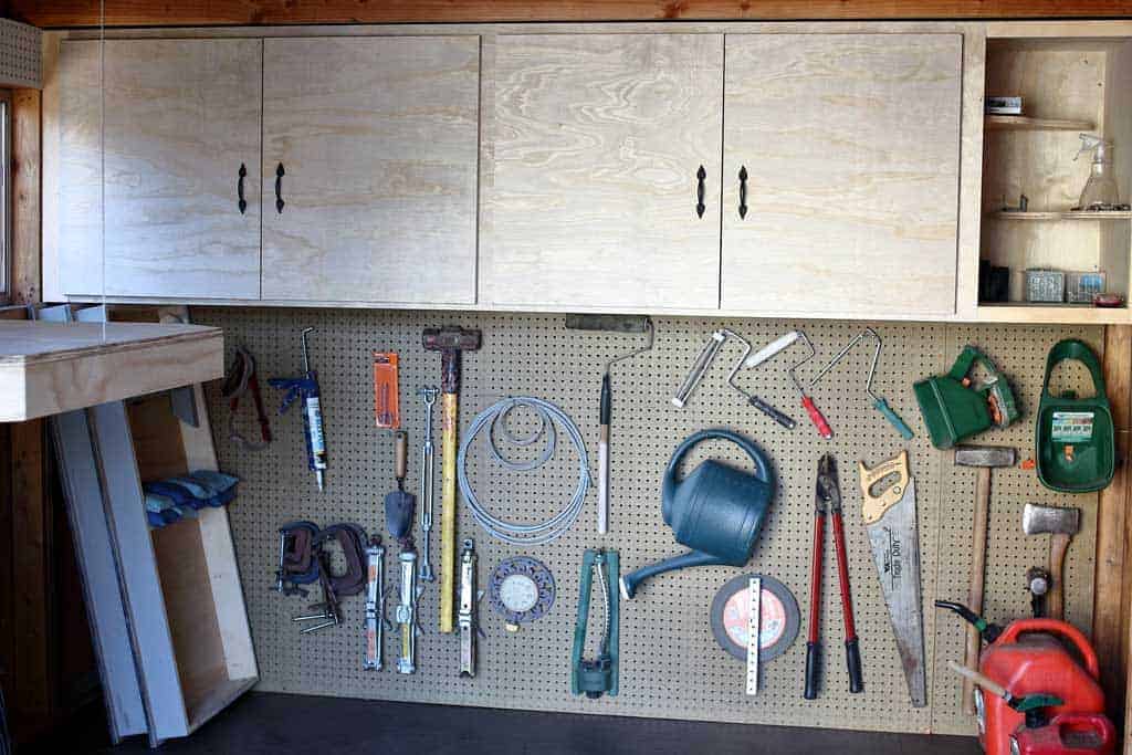 DIY shed Cabinets with Shelves