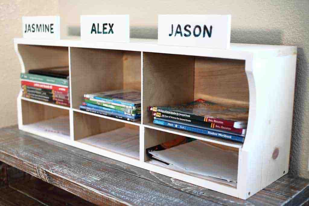 DIY Kids Bookshelf for Homework