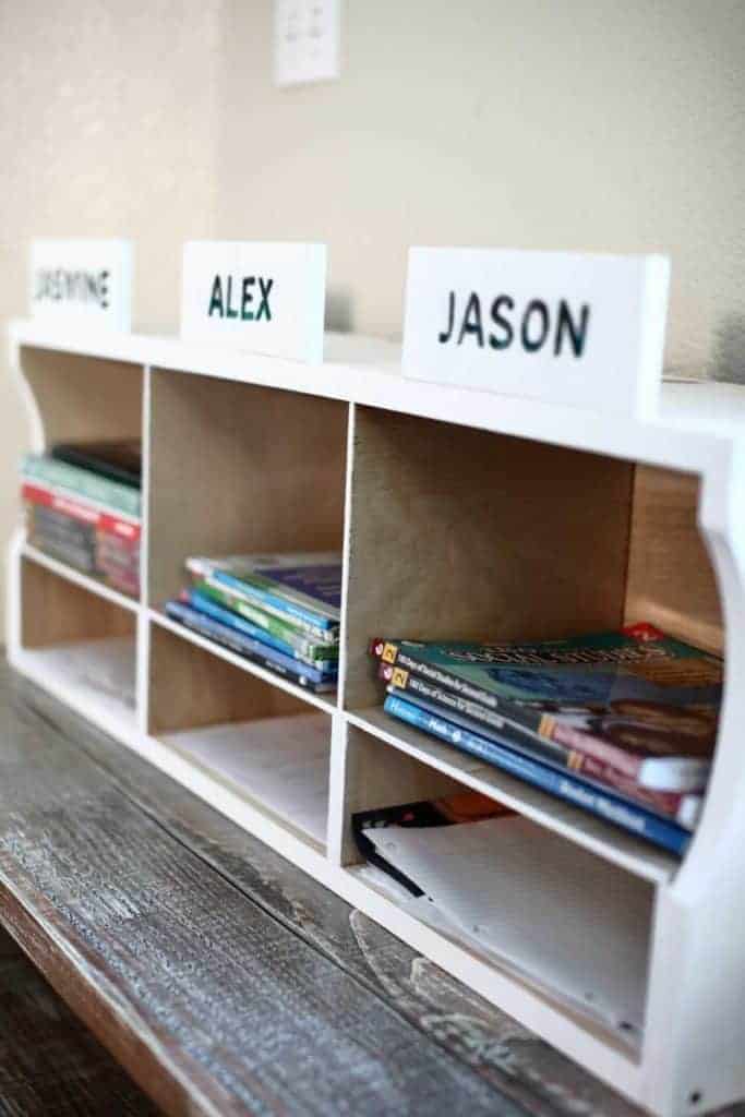 DIY Kids Bookshelf for Homework