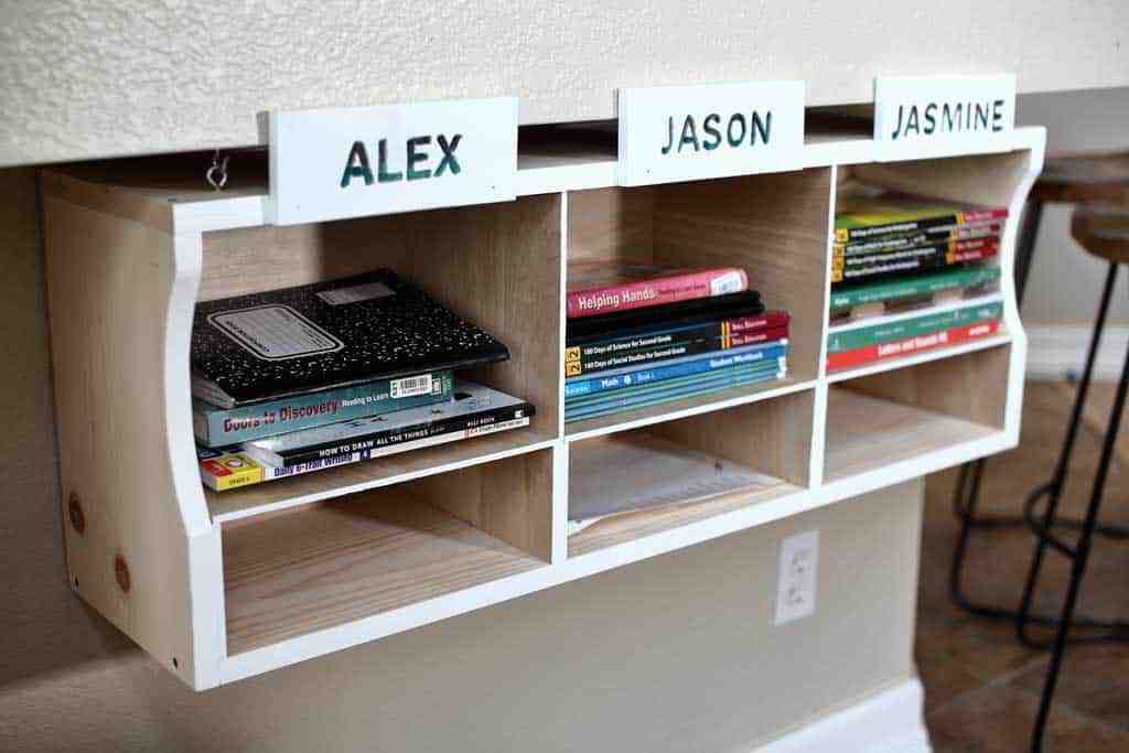 DIY Kids Bookshelf for Homework