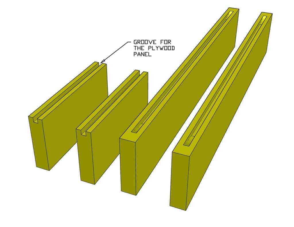 stile and rail boards with grooves