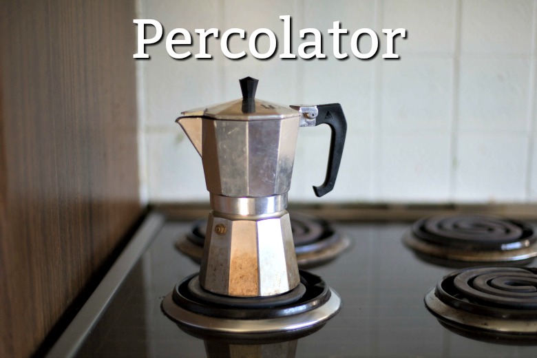 Camping coffee percolator