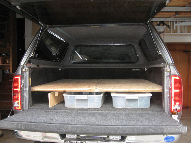 truck bed camping elevated sleeping platform