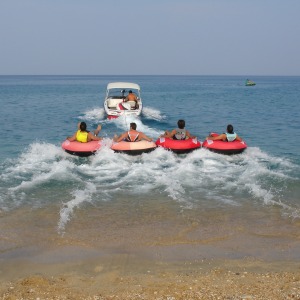 Tubing near the lake