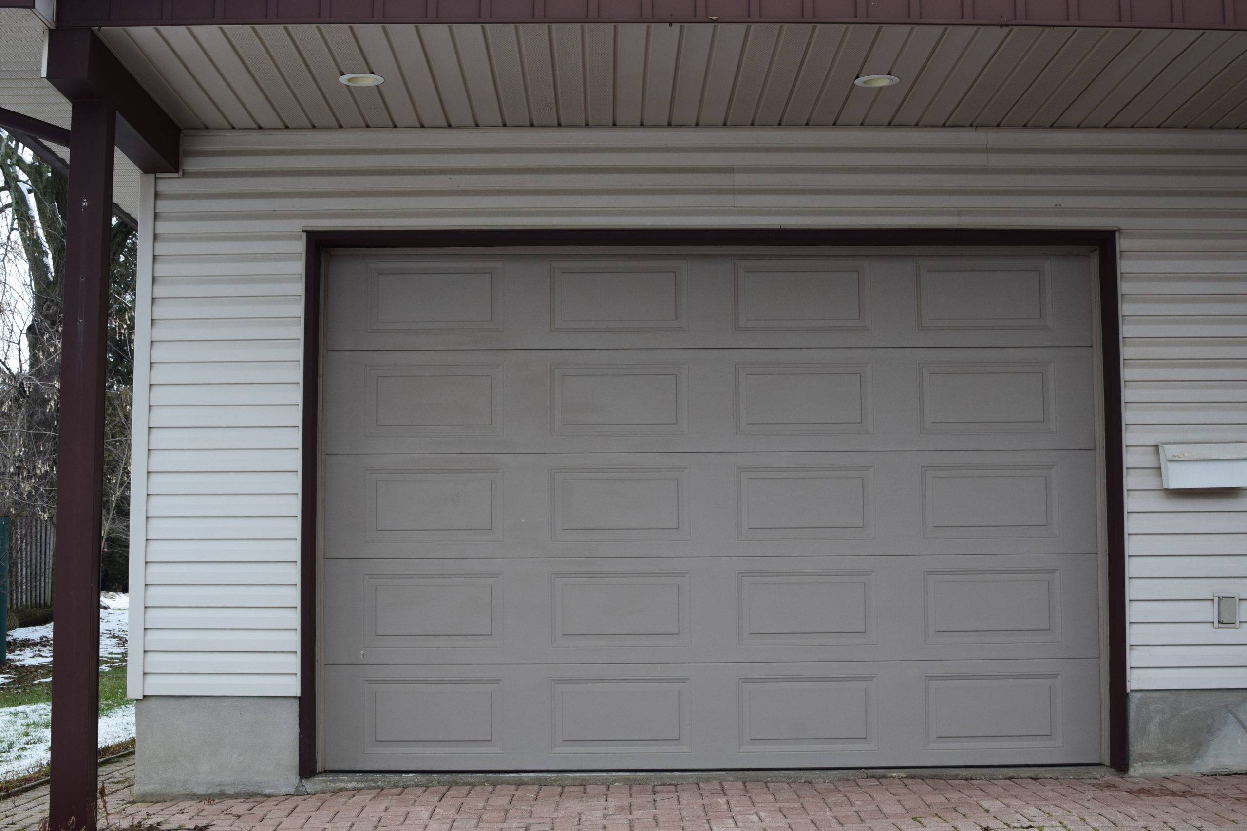 Closed garage door