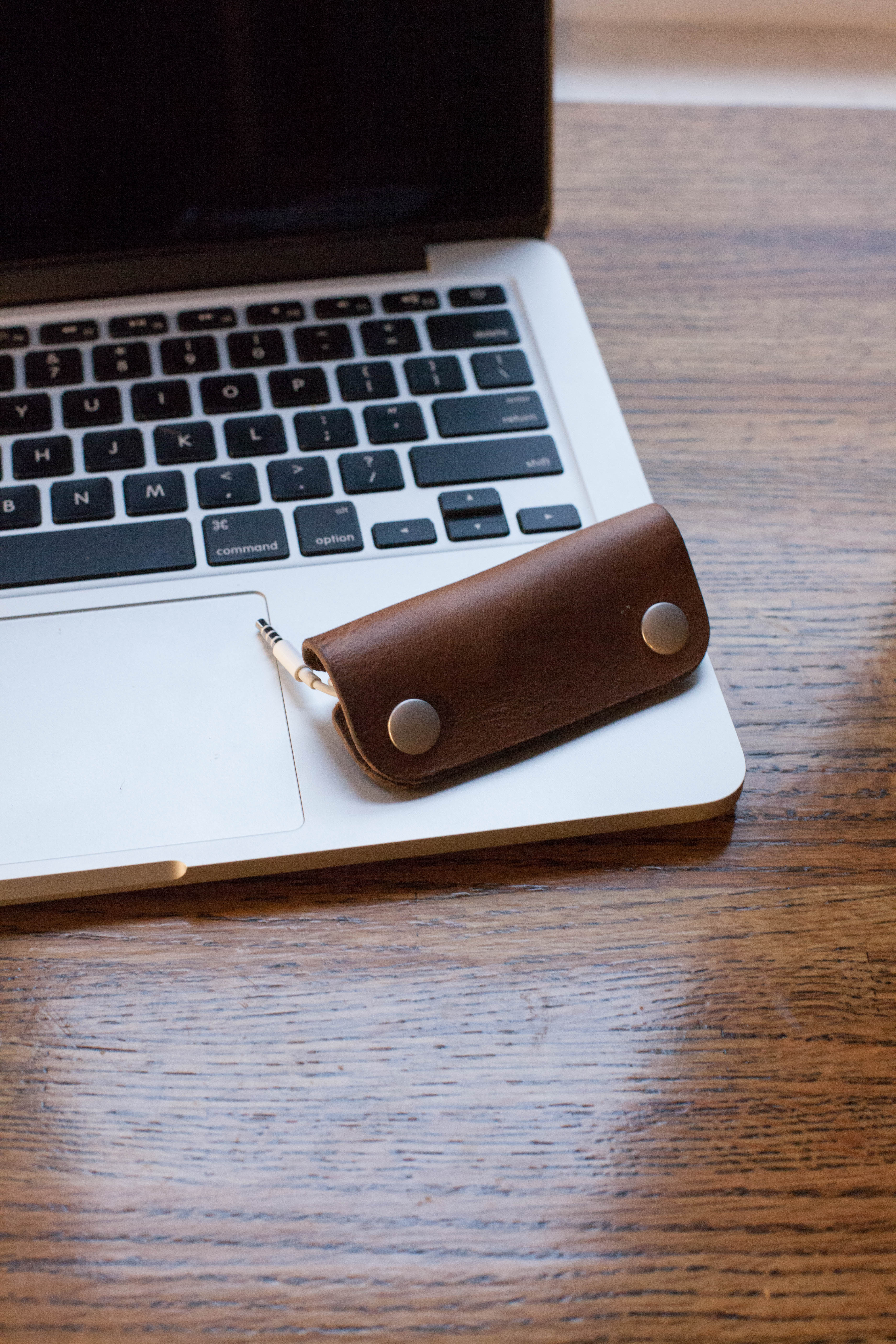 DIY Leather Earbud Organizer