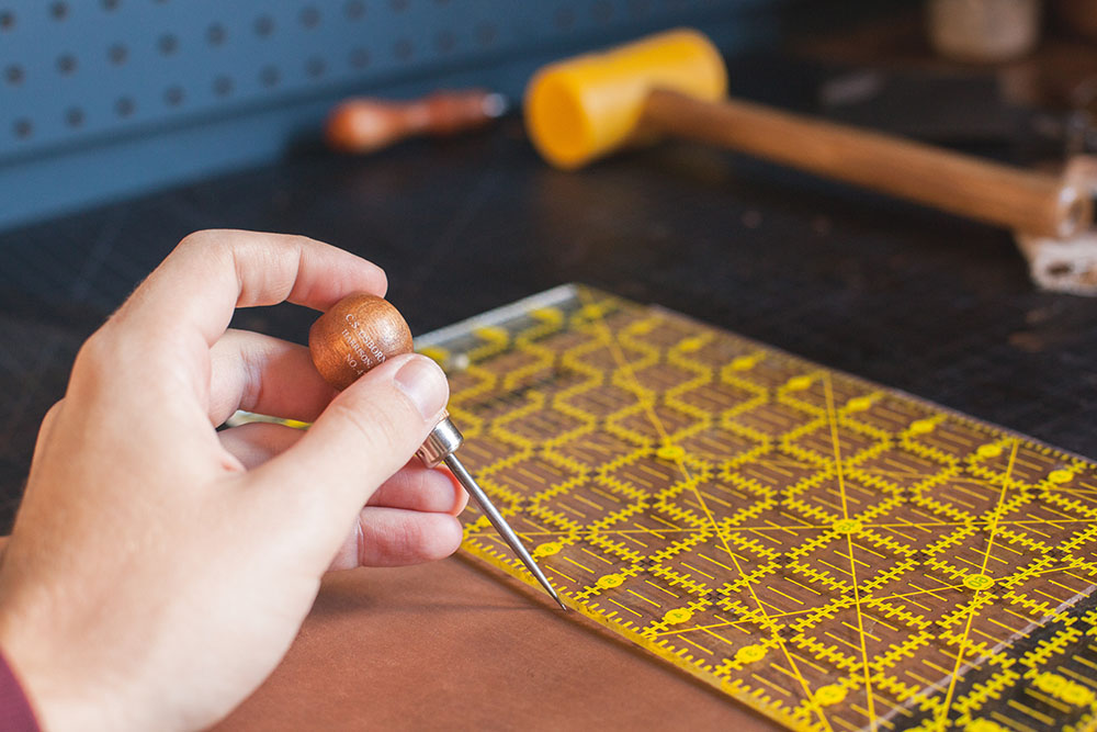 Cutting Leather Step 1