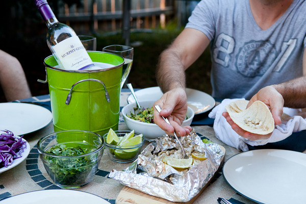 Serving up Fish Tacos