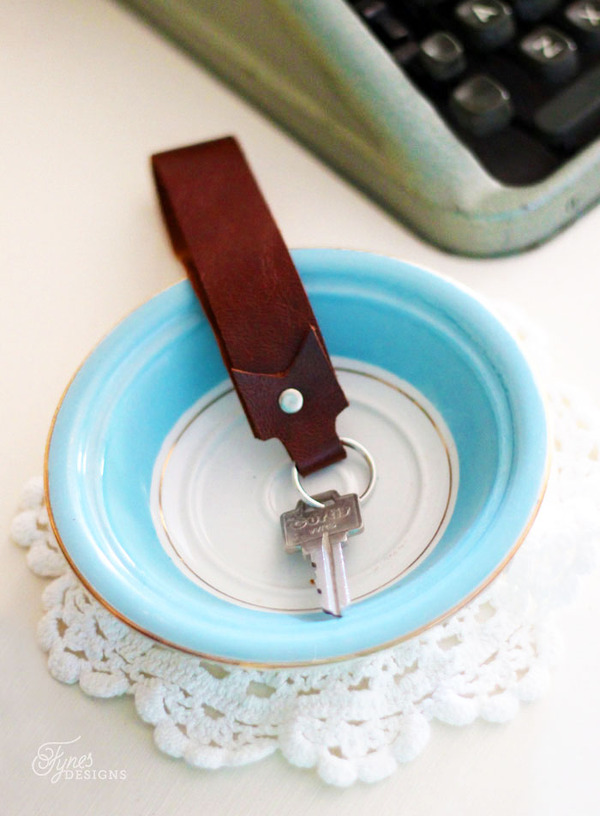 leather key fob