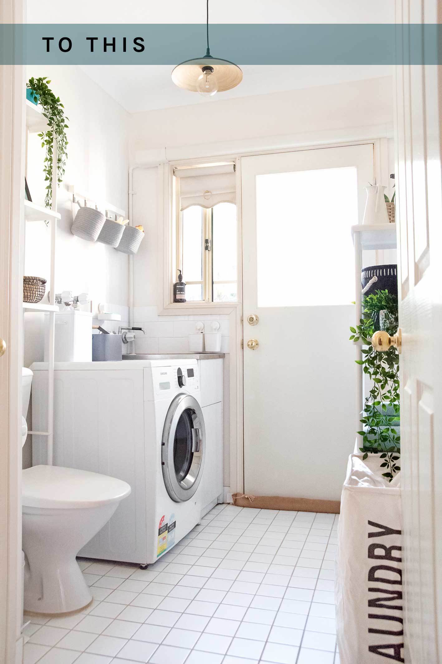 After photo of our newly organized laundry room