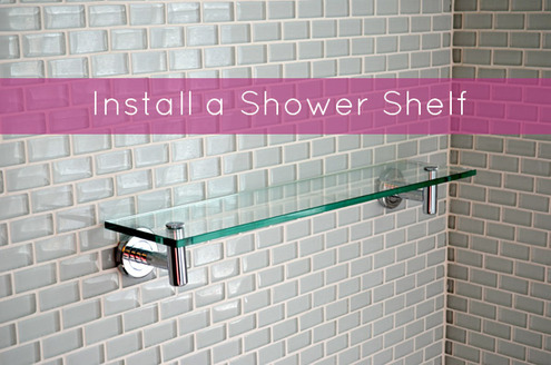 Installing a shower shelf