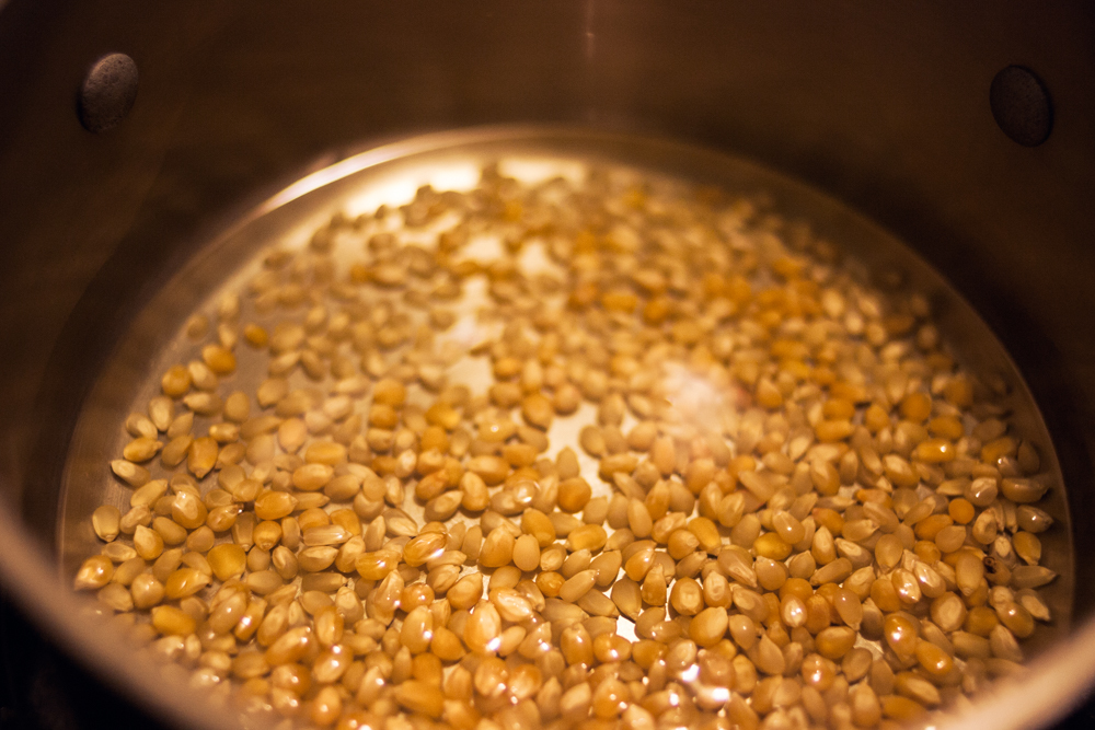 perfect stovetop popcorn - add the heat