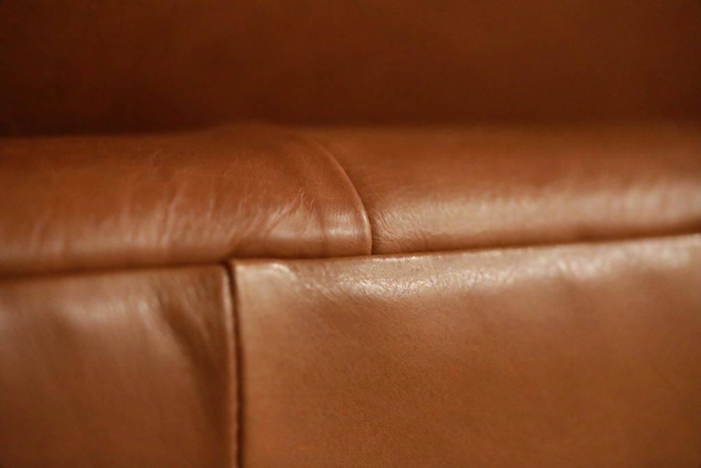 leather sofa closeup