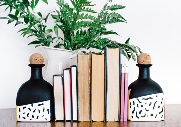 Graphic Faceted Bookends DIY