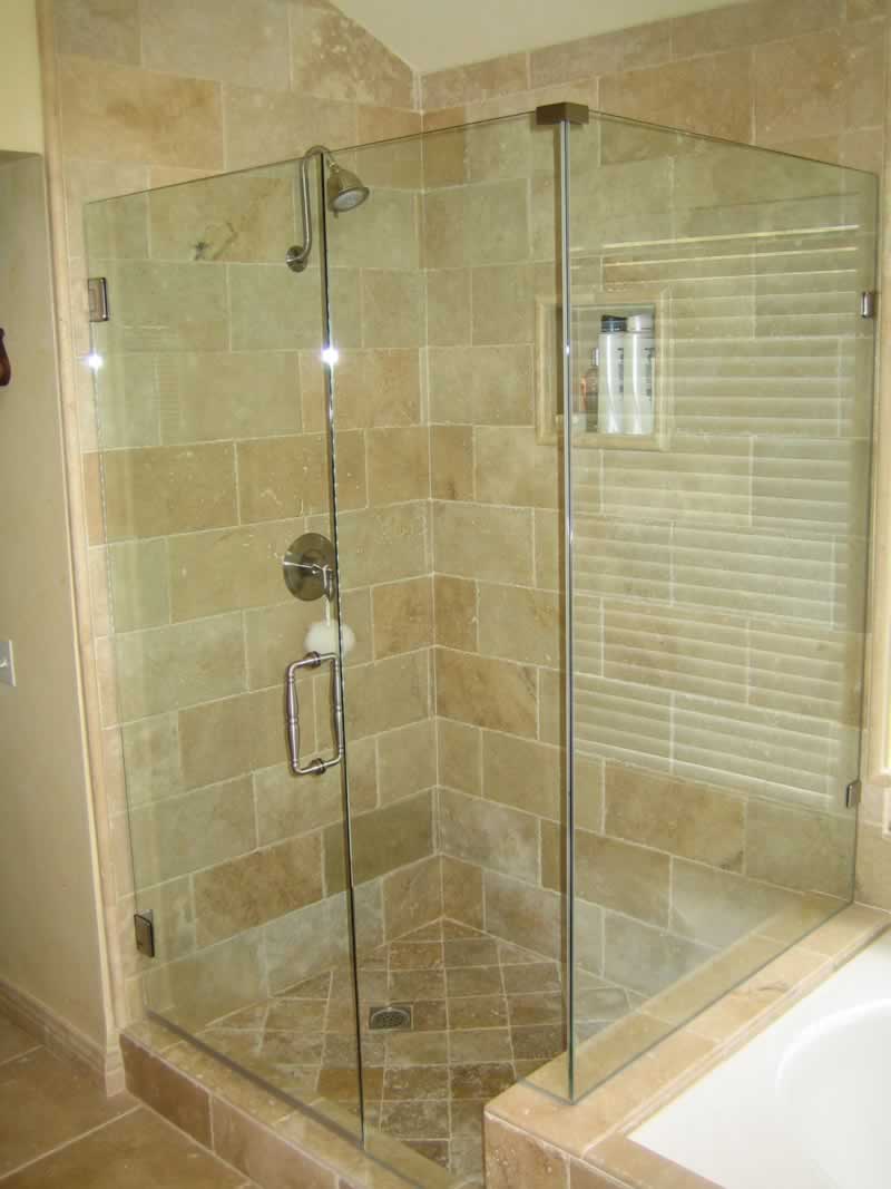 Frameless glass door